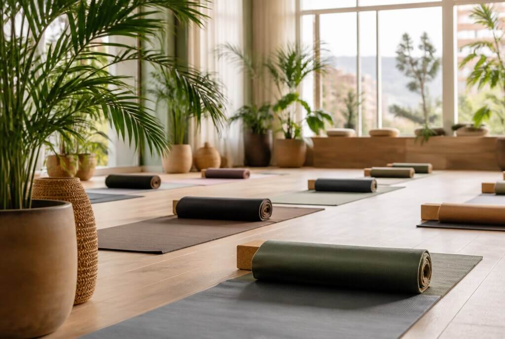 Free Weekly Yoga at Almacentro event poster
