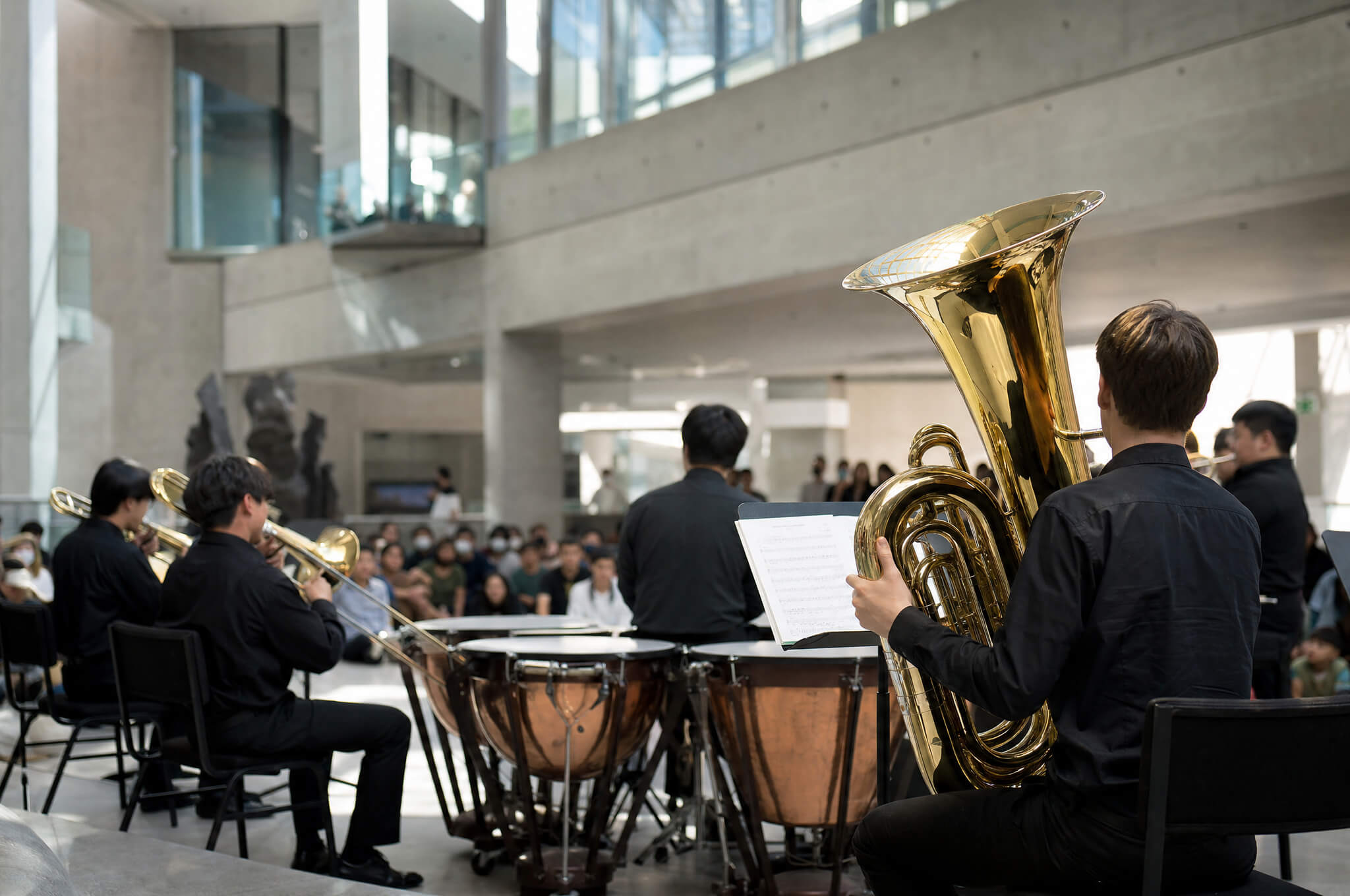 Brass & Percussion Ensemble of the Orquesta Departamental de Antioquia at MAMM event poster