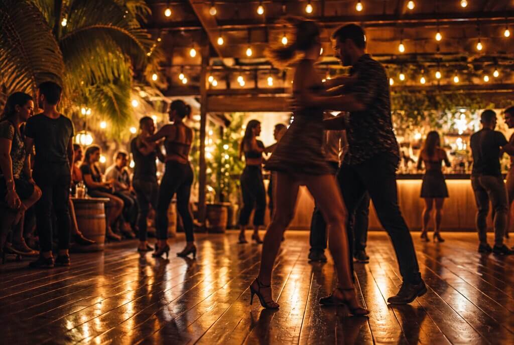 Language Exchange, Dance Class & Social at Dancefree event poster
