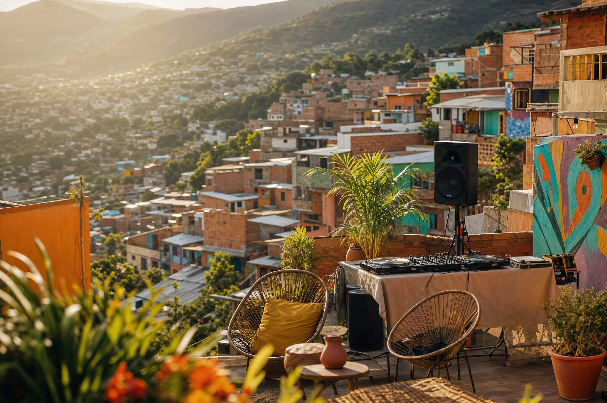 Sun & Sound — Comuna 13 Day Party event poster